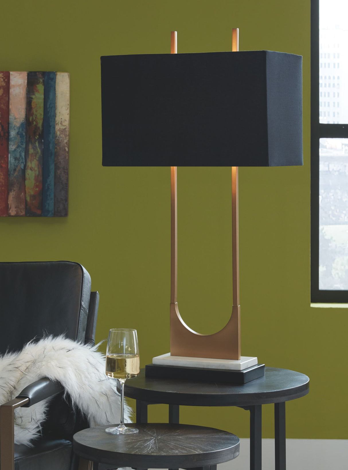 Malana - Metal Table Lamp - Brass Finish