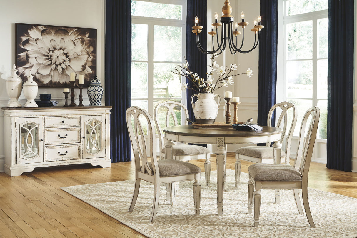 Realyn - Oval Dining Room Extension Table - Chipped White