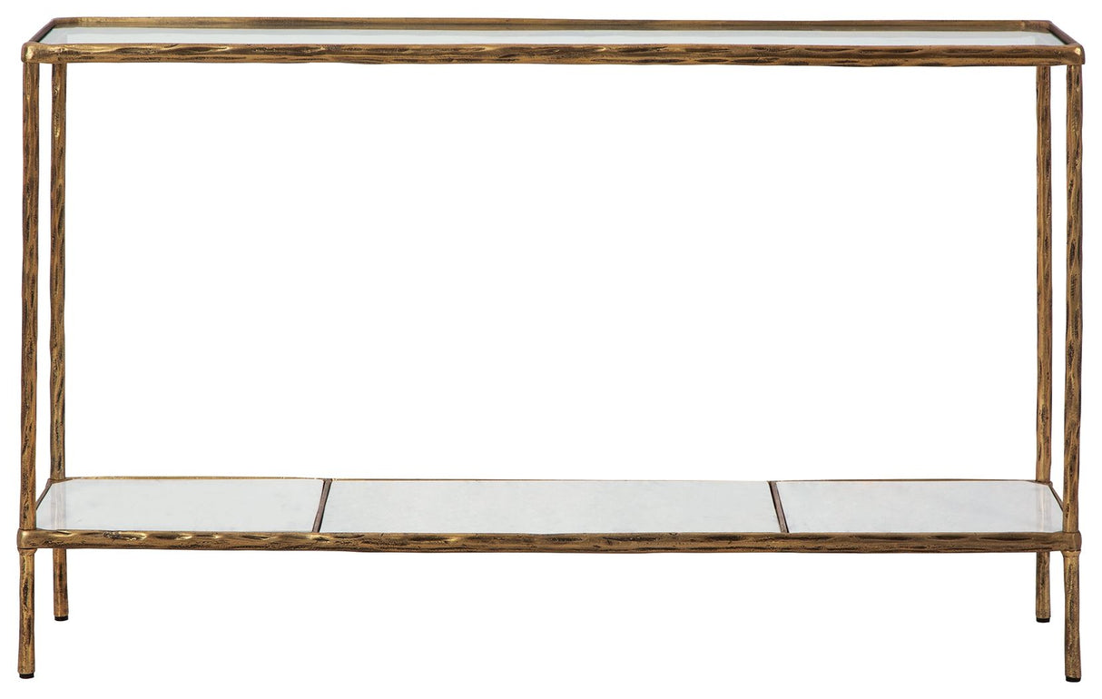 Ryandale - Console Sofa Table - Antique Brass Finish