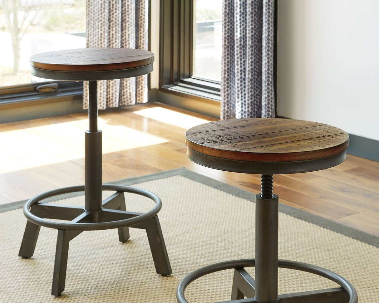 Torjin - Swivel Stool (Set of 2) - Dark Brown