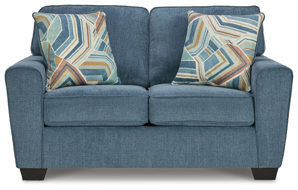 Cashton - Loveseat - Blue