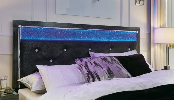 Kaydell LED Diamonds Bed with Storage