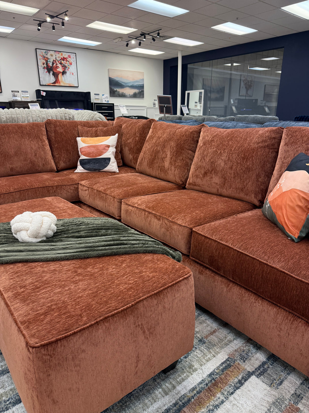 Modern ✨ Luscious Velvet Oversized Sectional 🍊