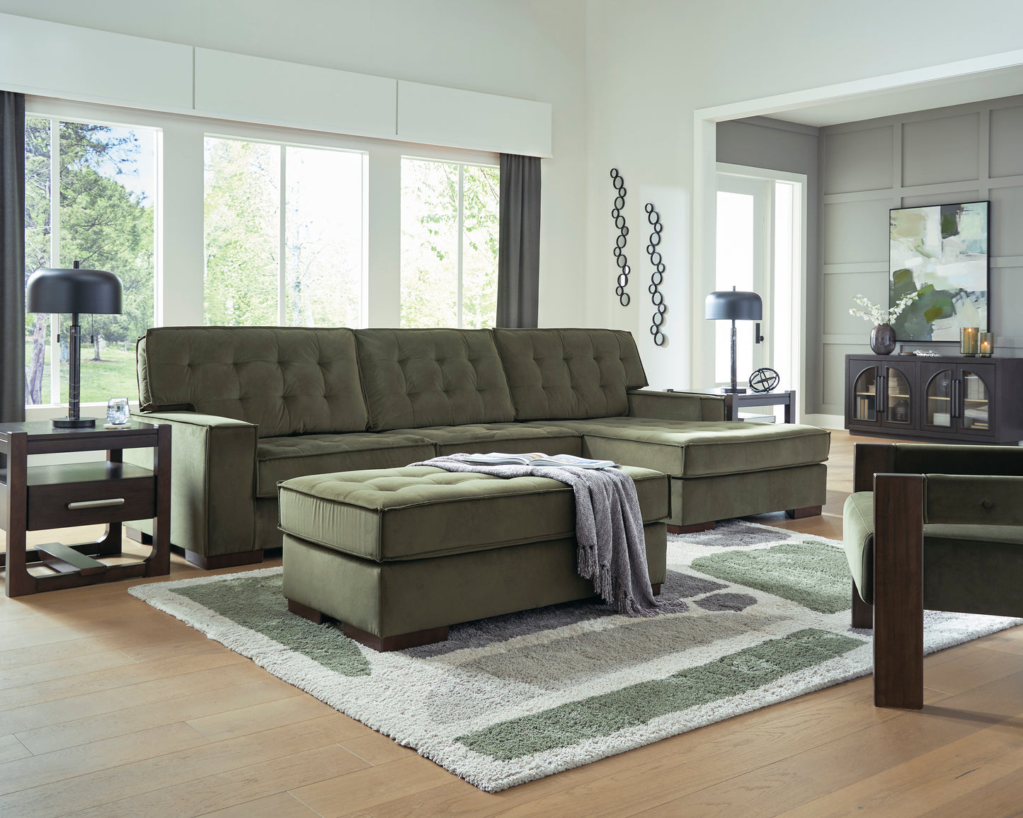Mid-Century Caspian Town 2pc Sectional by Ashley
