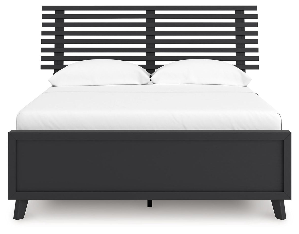 Danziar - Full Slat Panel Bed - Black
