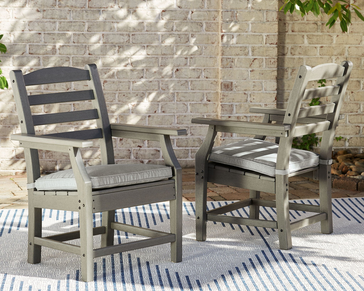Visola - Arm Chair With Cushion (Set of 2) - Gray