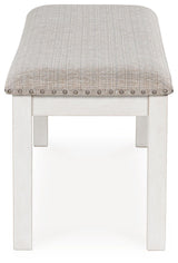 Robbinsdale - Large Upholstered Dining Room Bench - Antique White