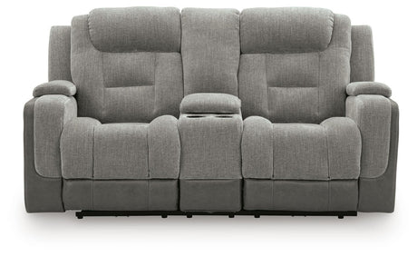 Mixed Motion - Power Reclining Loveseat With Console / Adjustable Headrest