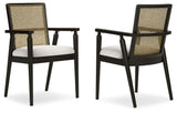 Galliden - Dining Upholstered Arm Chair (Set of 2) - Black