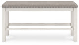 Robbinsdale - Dbl Counter Height Upholstered Dining Bench - Antique White