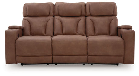 Clean-Slate - Power Reclining Sofa / Adj Headrest - Caramel