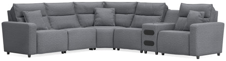 Modmax II - Reclining Sectional - Salt And Pepper