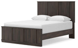 Shaehartin - Queen Panel Platform Bed - Dark Brown