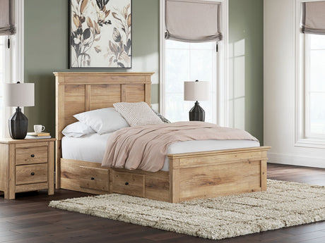 Makidern - Panel Storage Bed With Under Bed Storage Unit