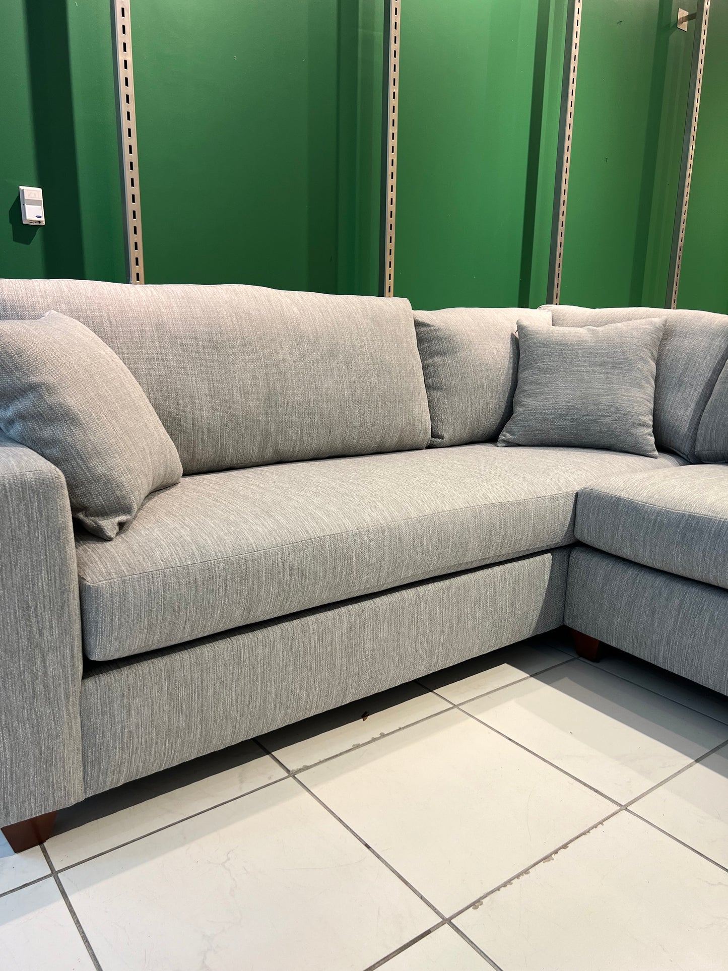 Performance Fabric Sectional Couch W/ Chaise