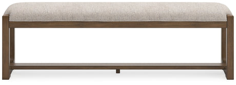 Cabalynn - Large Uph Dining Room Bench - Oatmeal / Light Brown