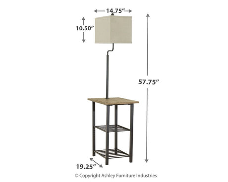 Shianne - Metal Tray Lamp  - Black