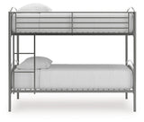 Lanceburg - 3 Pc. - Twin Over Twin Bunk Bed And 2 Mattresses - Gray