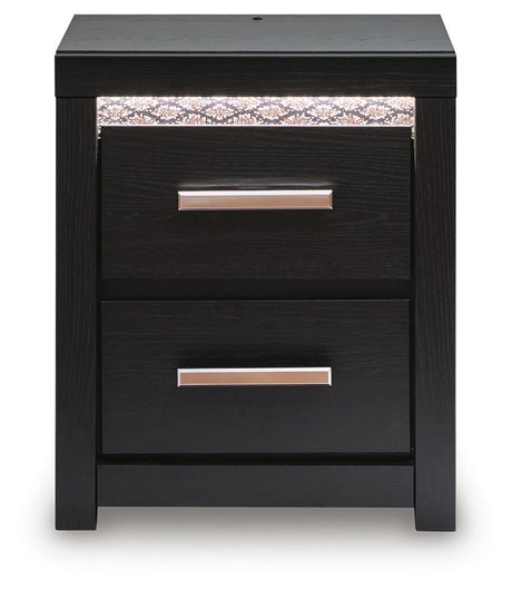 Shoralli - Two Drawer Night Stand - Black