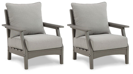Visola - Lounge Chair w/Cushion (Set of 2) - Gray