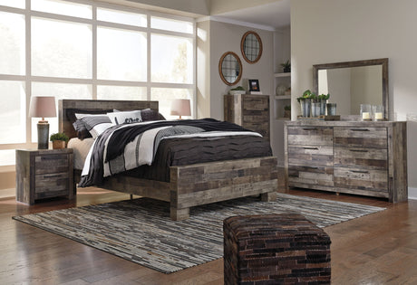 Derekson - Five Drawer Chest - Multi Gray