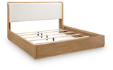 Pamaria - King Upholstered Bed - Light Brown