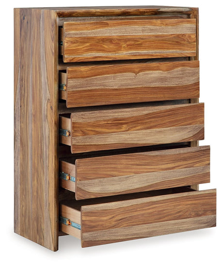 Dressonni - Five Drawer Chest - Brown