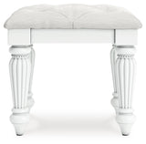 Kozlani - 3 Pc. - Vanity, Mirror And Stool - White