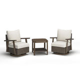 Marin Sands - Chairs With Cushion And Table Set (Set of 3) - Brown / Beige