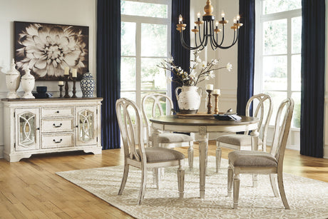 Realyn - Oval Dining Room Extension Table - Chipped White