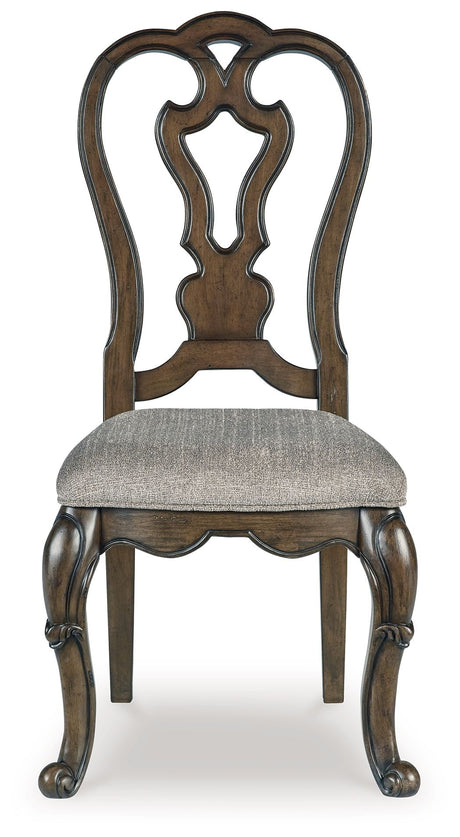 Maylee - Dining Upholstered Side Chair (Set of 2) - Dark Brown