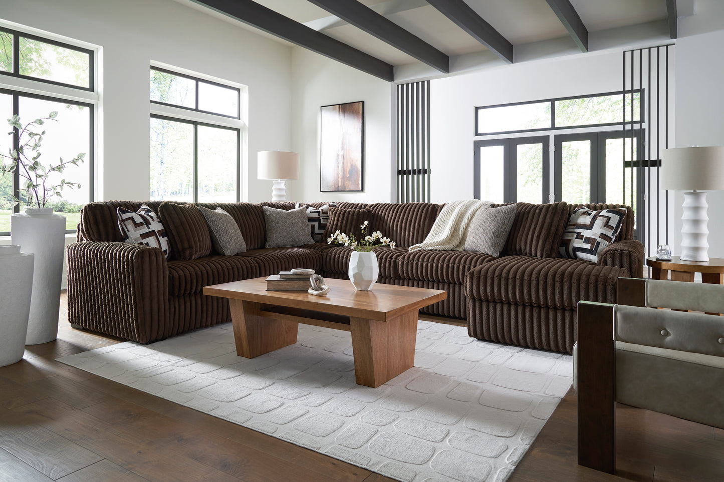 Midnight-Madness 4pc U-Sectional w/ Chaise by Ashley Furniture