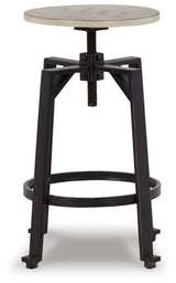Karisslyn - Swivel Stool (Set of 2) - Whitewash / Black