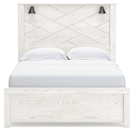 Gerridan - Panel Bed With Sconces
