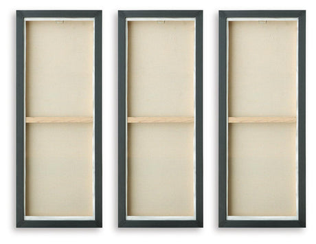 Larrondale - Wall Art Set (Set of 3) - Black / Gray / Brown