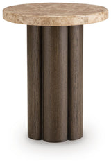Darimore - Chair Side End Table - Burnished Brown