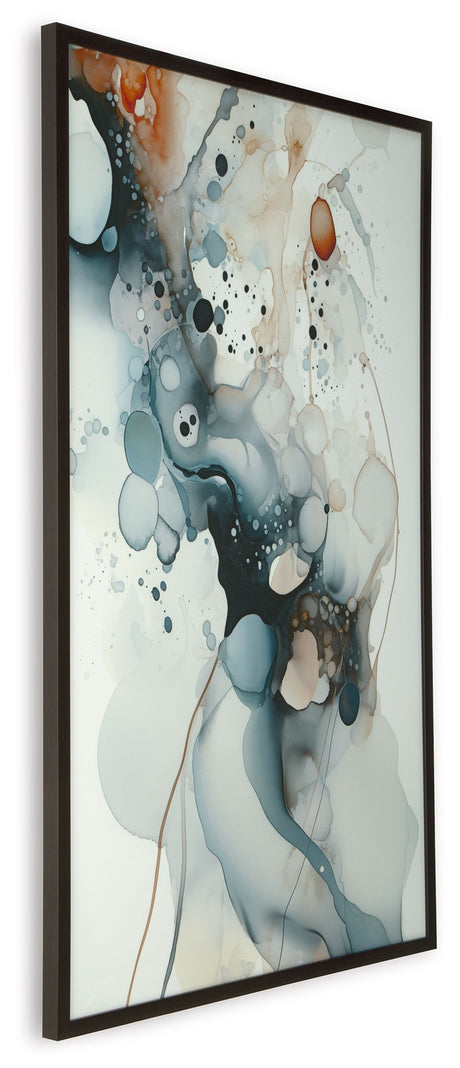 Foxenburg - Wall Art - Blue / Amber / White