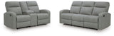 Gauntlet - 2 Pc. - Reclining Sofa And Loveseat - Sterling