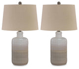 Marnina - Ceramic Table Lamp (Set of 2) - Taupe