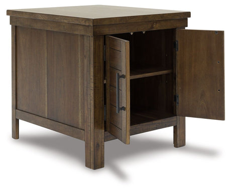 Moriville - Rectangular End Table - Grayish Brown