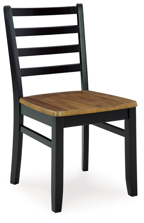 Blondon - Rectangular Drm Table Set (Set of 7) - Brown / Black