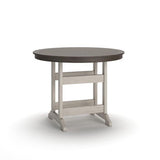 Vista Highlands - Round Counter Table With Umbrella Option - Brown / White