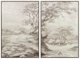 Stormish - Wall Art Set (Set of 2) - Beige / Brown