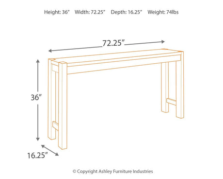Torjin - Long Counter Table - Dark Brown