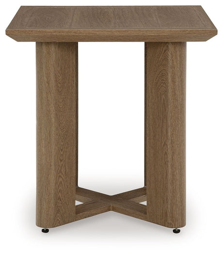 Serene Bay - Square End Table - Dark Brown