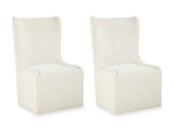 Radkin - Dining Upholstered Wingback Side Chair (Set of 2) - Off White