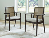Galliden - Dining Upholstered Arm Chair (Set of 2) - Black