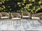 Orchard Beach - Arm Chair With Cushion (Set of 4) - Beige