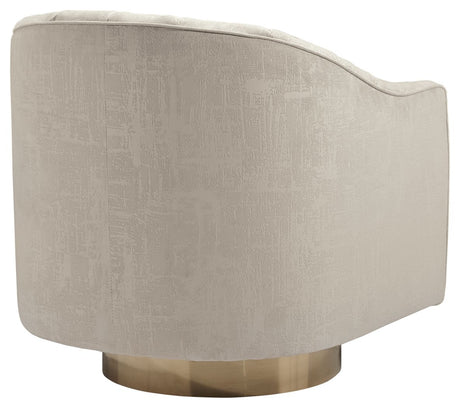 Penzlin - Swivel Accent Chair - Pearl