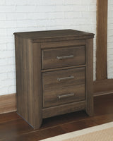 Juararo - Two Drawer Night Stand - Dark Brown